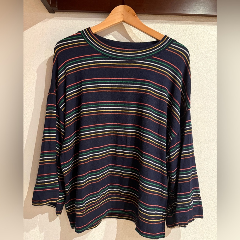 Sundry Multicolor Striped Pullover Sweatshirt/Swe… - image 1